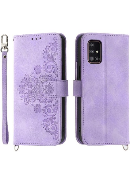 Samsung Galaxy A51 5g Kabartmalı Çoklu Kredi Kartı Yuvaları Için Flip Case (Yurt Dışından)
