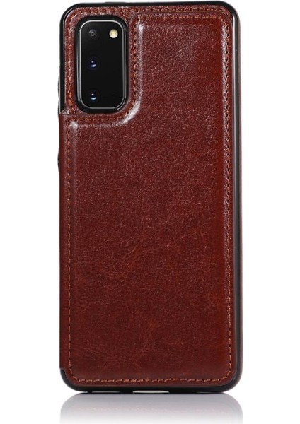Kart Tutucu Pu Deri Kickstand ile Samsung Galaxy S20 Için Cüzdan Kılıf (Yurt Dışından)