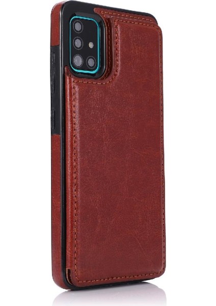 Cüzdan Kılıf Samsung Galaxy A51 5g Çift Manyetik Toka Kickstand Pu (Yurt Dışından) modelleri