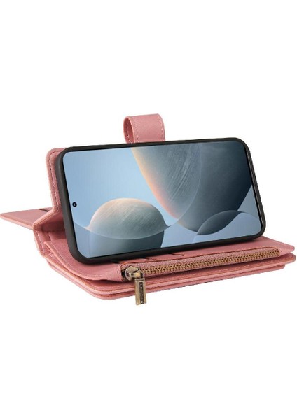 Cüzdan Telefon Kılıfı Için Xiaomi Redmi K70 Onbeş Kart Yuvaları Fermuar Poket Pu (Yurt Dışından) fırsatları