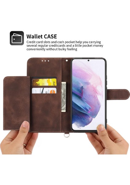 Samsung Galaxy S21 Darbeye Çoklu Kredi Kartı Yuvaları Için Flip Case (Yurt Dışından) indirimleri