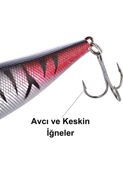 Popper Yapay Yem 9 cm – 12 Gram Maket Balık, Suni Yem, 1 Adet Model:2