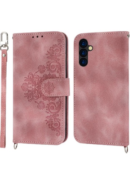 Samsung Galaxy A24 Kabartmalı Darbeye Bileklik Çoklu Için Flip Case (Yurt Dışından)