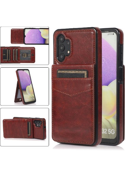 Kredi Kartı Cüzdanı Manyetik ile Samsung Galaxy A32 5g ile Uyumlu (Yurt Dışından)