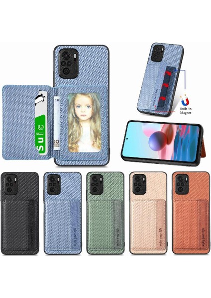 Xiaomi Redmi Için Not 10 4g Manyetik Kart Tutucu Rfıd Engelleme Standı (Yurt Dışından)
