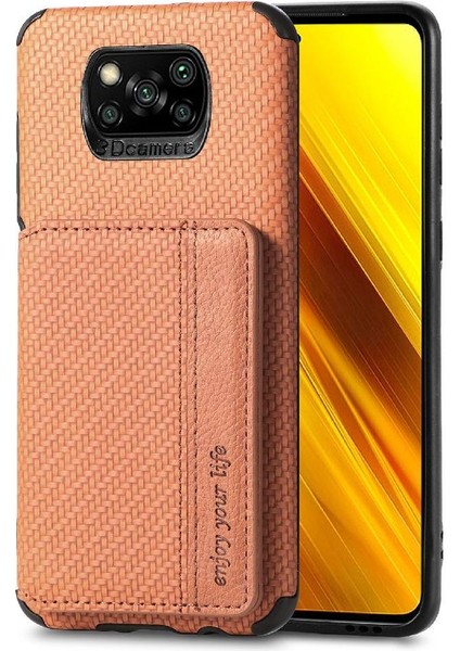 Xiaomi Poco X3 Pro Manyetik Kart Tutucu Rfıd Engelleme Için Kılıf Komple (Yurt Dışından)