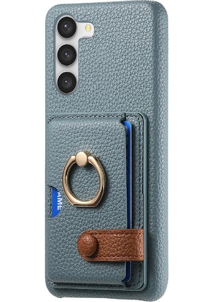 Samsung Galaxy S23 Halka Standı Premium Dokulu Deri Kart Yuvaları (Yurt Dışından) fiyatları