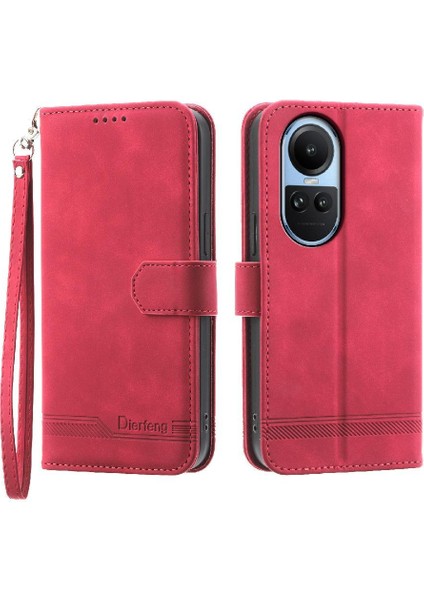 Oppo Oppo 10 5g Kart Yuvaları Için Flip Case Bileklik Manyetik Kapatma Nakit (Yurt Dışından)