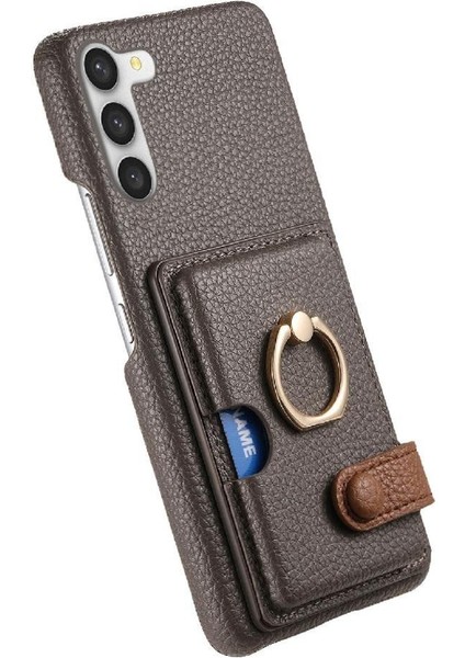 Samsung Galaxy S23 Halka Standı Premium Dokulu Deri Kart Yuvaları (Yurt Dışından) indirimleri
