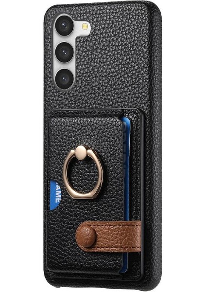 Samsung Galaxy S23 Halka Standı Premium Dokulu Deri Kart Yuvaları (Yurt Dışından) fiyatları