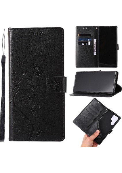 Samsung Galaxy S24 Ultra Kart Tutucu Kickstand Pu Deri Için Filp Durumda (Yurt Dışından)