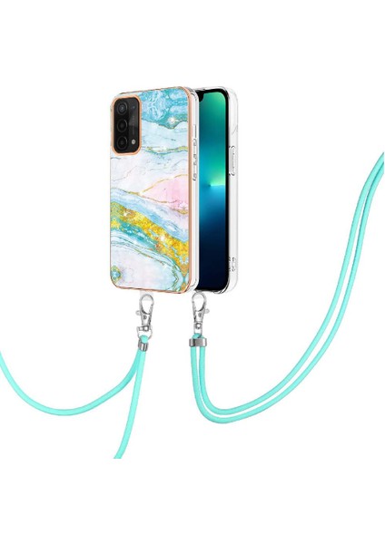 Oppo A93 5G/A93S 5g Mermer Anti-Scratch Yumuşak Tampon Crossbody Için Kılıf (Yurt Dışından)