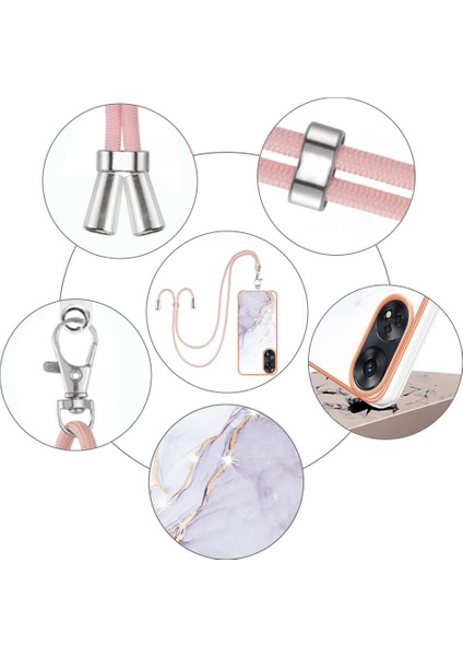 Oppo Oppo 8t 4g Tampon Mermer Crossbody Kordon Askısı Için Kılıf Yumuşak (Yurt Dışından) fiyatları