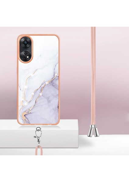 Oppo Oppo 8t 4g Tampon Mermer Crossbody Kordon Askısı Için Kılıf Yumuşak (Yurt Dışından) modelleri