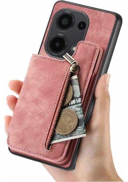 Xiaomi Redmi Için Not 13 Pro 4g Vintage Fermuar Cüzdan Standı Fonksiyonu (Yurt Dışından) fiyatları