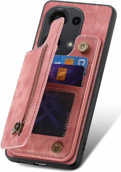 Xiaomi Redmi Için Not 13 Pro 4g Vintage Fermuar Cüzdan Standı Fonksiyonu (Yurt Dışından) modelleri