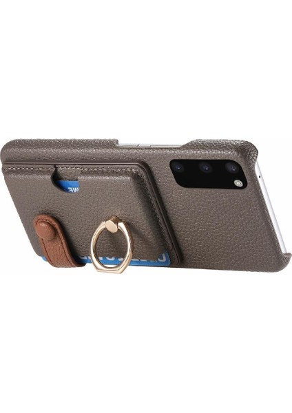 Samsung Galaxy S20 Halka Standı Kart Yuvaları Premium Dokulu Deri (Yurt Dışından) fırsatları