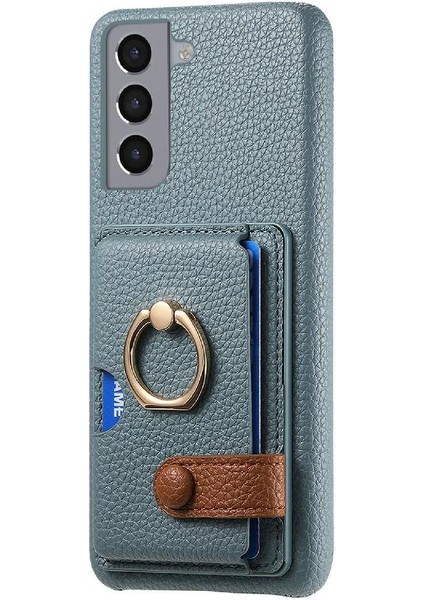 Samsung Galaxy S21 Artı Halka Standı Premium Dokulu Deri Kart (Yurt Dışından) modelleri