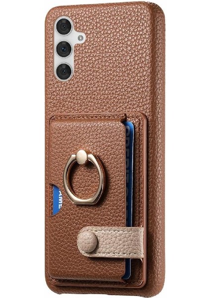 Samsung Galaxy A54 5g Premium Dokulu Deri Kart Yuvaları Halka (Yurt Dışından) fiyatları