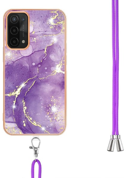 Oppo A93 5G/A93S 5g Mermer Anti-Scratch Yumuşak Tampon Crossbody Için Kılıf (Yurt Dışından)