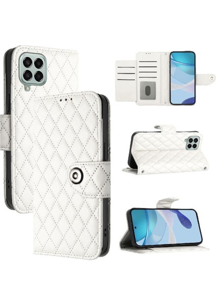 Samsung Galaxy M33 5g Kart Tutucu Cüzdan Kapak Bilek Şeridi Için Kılıf (Yurt Dışından)