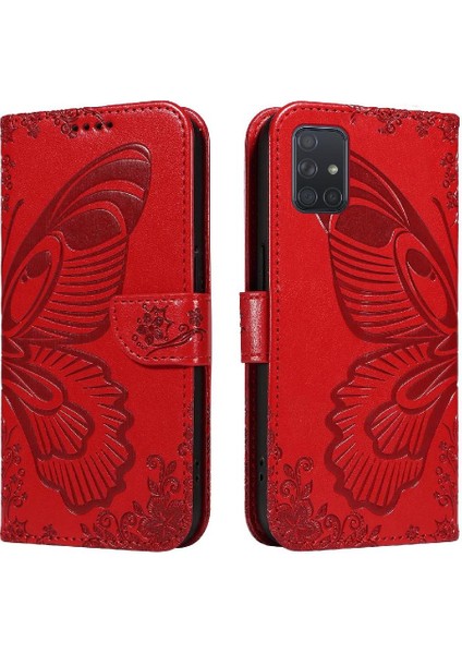 Samsung Galaxy A51 5g Için Flip Case Kredi Kartı ile Ayrılabilir El Kayışı (Yurt Dışından)