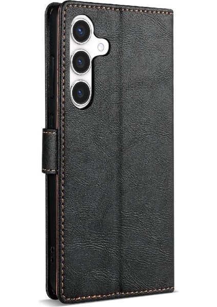 Samsung Galaxy S24 Artı Manyetik Kapatma Için Flip Case Yan Cep Çift (Yurt Dışından) modelleri