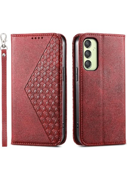 Samsung Galaxy A25 Cüzdan Standı Için Flip Case El Kayışı Eşkenar Dörtgen Şekli Kullanımı (Yurt Dışından) fırsatları