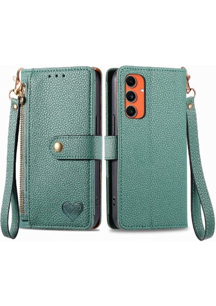 Samsung Galaxy C55 5g Için Flip Case Cüzdan Aşk Deri Kılıf Fermuar (Yurt Dışından)