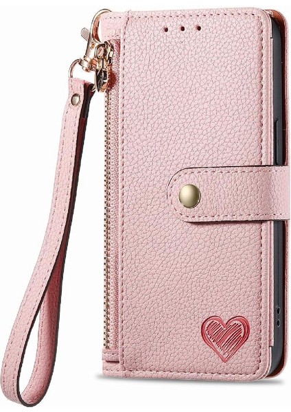 Samsung Galaxy C55 5g Için Flip Case Cüzdan Aşk Deri Kılıf Fermuar (Yurt Dışından)