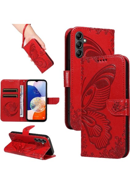Kredi Kartı Yuvası Kabartmalı Yüksek ile Samsung Galaxy Credit 5g Için Flip Case (Yurt Dışından)