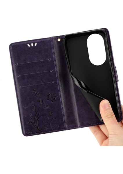 Oppo Için Filp Durumda A78/OPPO Pu Deri Kickstand Bilek Kayışı Kart Tutucu (Yurt Dışından) modelleri