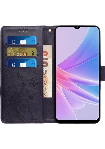 Oppo Için Filp Durumda A78/OPPO Pu Deri Kickstand Bilek Kayışı Kart Tutucu (Yurt Dışından) indirimleri