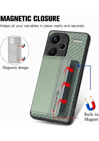 Xiaomi Redmi Için Not 13 Pro Artı Manyetik Kart Tutucu Komple Standı (Yurt Dışından)