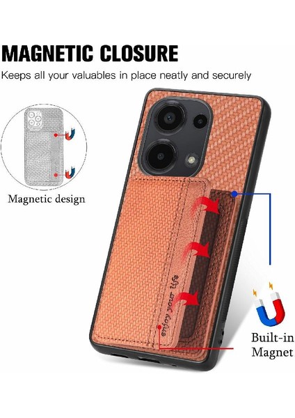 Xiaomi Redmi Için Not 13 Pro 4g Manyetik Kart Tutucu Standı Fonksiyonu (Yurt Dışından)
