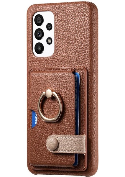 Samsung Galaxy A53 5g Kart Yuvaları Premium Dokulu Deri Yüzük (Yurt Dışından) fırsatları