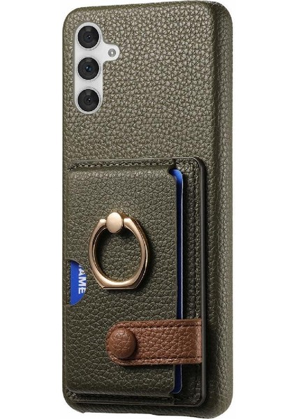 Samsung Galaxy A54 5g Premium Dokulu Deri Kart Yuvaları Halka (Yurt Dışından) fiyatları