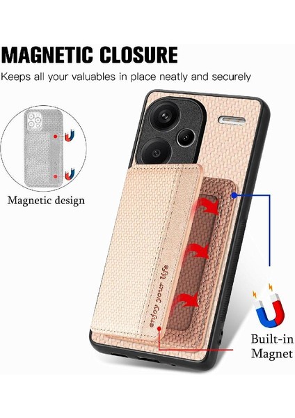 Xiaomi Redmi Için Not 13 Pro Artı Manyetik Kart Tutucu Komple Standı (Yurt Dışından)