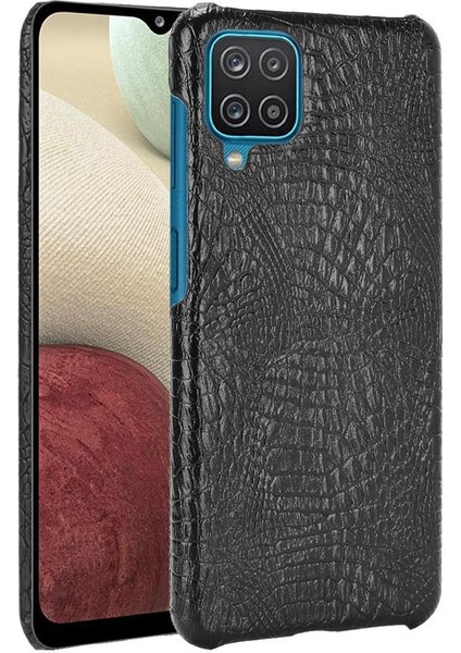 Samsung Galaxy A12/M12 Klasik Timsah Moda Için Şık Klasik Kılıf (Yurt Dışından)