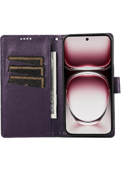 Oppo Oppo 12 Pro 5g Için Flip Case Üç Kart Yuvaları Darbeye Kickstand (Yurt Dışından) modelleri