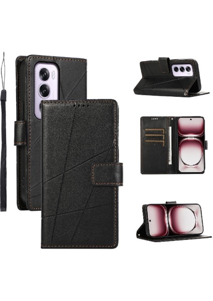 Oppo Oppo 12 Pro 5g Için Flip Case Üç Kart Yuvaları Darbeye Kickstand (Yurt Dışından)
