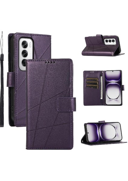 Oppo Oppo 12 5g Için Flip Case Kickstand Üç Kart Yuvaları Şok Emici (Yurt Dışından)