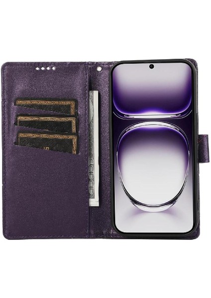 Oppo Oppo 12 5g Için Flip Case Kickstand Üç Kart Yuvaları Şok Emici (Yurt Dışından) modelleri