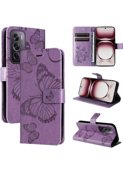 Oppo Için Kılıf Card 12 Pro 5g Flip Kickstand Pu Deri Kart Yuvası ile (Yurt Dışından)