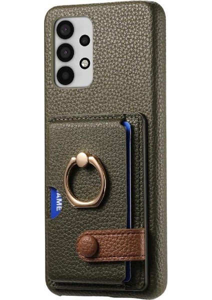 Samsung Galaxy A32 4g Kart Yuvaları Için Kılıf Premium Dokulu Deri Yüzük (Yurt Dışından) indirimleri