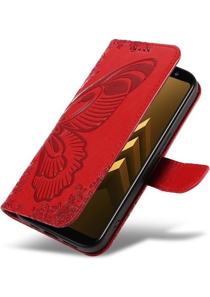 Samsung Galaxy A8 2018 Için Flip Case Kredi ile Ayrılabilir El Kayışı (Yurt Dışından)