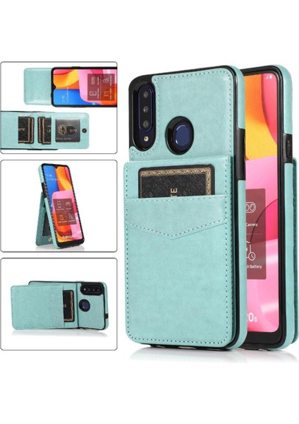 Samsung Galaxy A20S Kart Tutucu Kılıf Cüzdan Manyetik ile Uyumlu (Yurt Dışından)