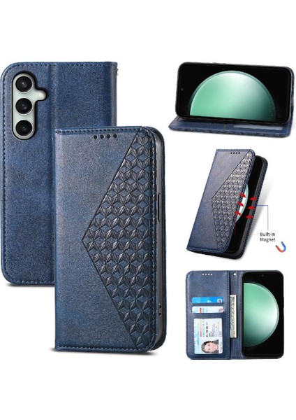 Samsung Galaxy S24 Fe Eşkenar Dörtgen Şekli Için Flip Case Günlük Kullanım Standı El (Yurt Dışından) modelleri