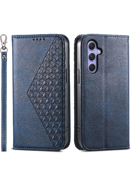 Samsung Galaxy Galaxy Için Flip Case Eşkenar Dörtgen Şekli Cüzdan Günlük Kullanım El Standı (Yurt Dışından)