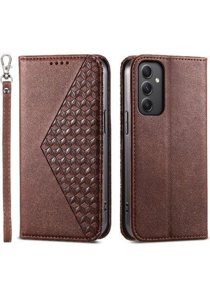Samsung Galaxy M34 5g Eşkenar Dörtgen Şekli Cüzdan Günlük Kullanım El Için Flip Case (Yurt Dışından)
